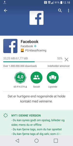 Afvent at installeringen er afsluttet