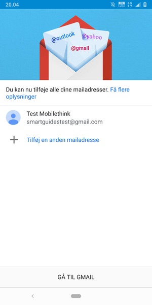 Vælg GÅ TIL GMAIL