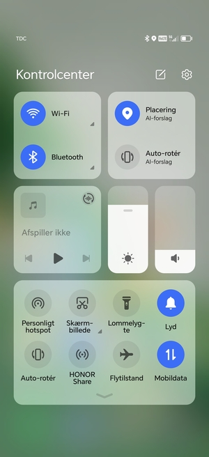Aktiver topmenuen igen