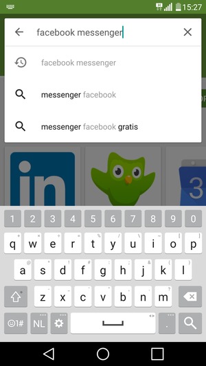 Voer de app-naam in en selecteer Zoek