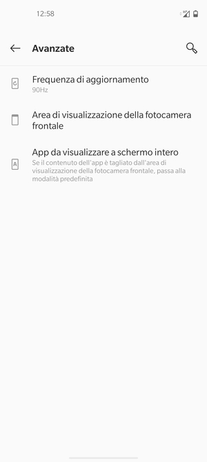 Seleziona Frequenza di aggiornamento