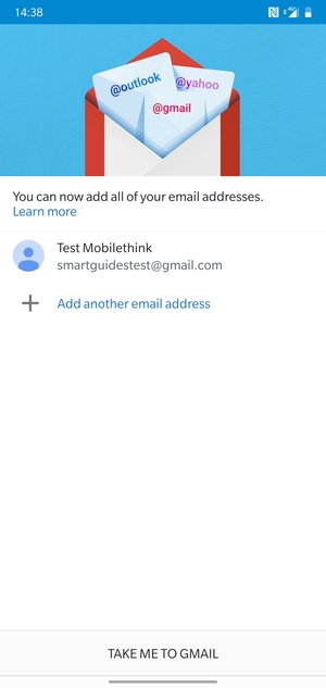 Select TAKE ME TO GMAIL