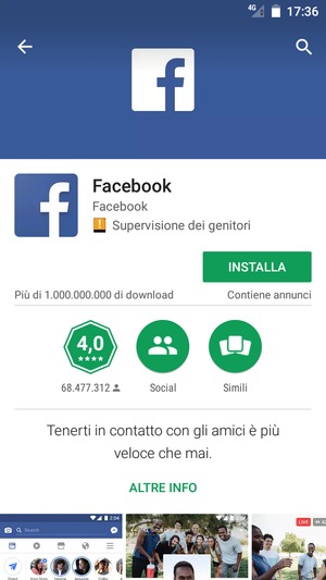 Seleziona INSTALLA
