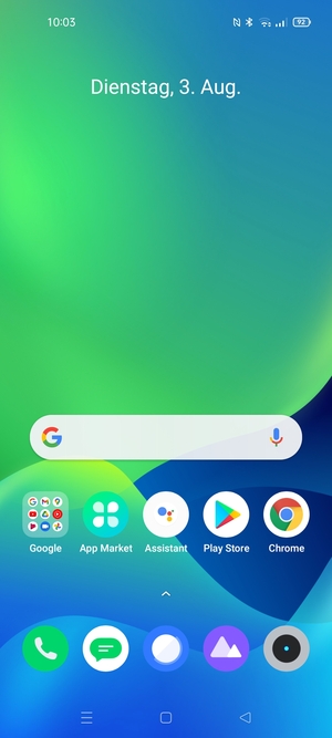 Wählen Sie die Letzten Apps-Taste