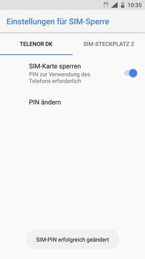 Ihre SIM-PIN wurde geändert