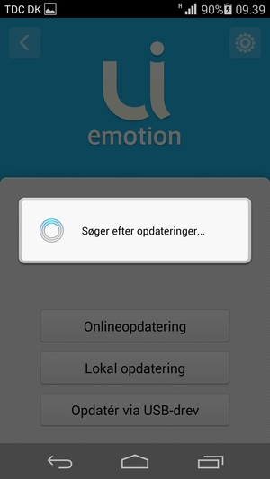 Afvent at søgningen er afsluttet