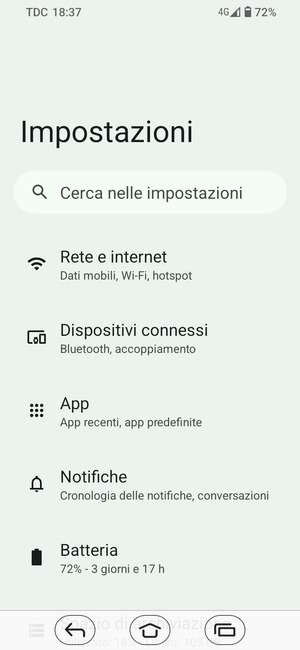 Seleziona Rete e internet