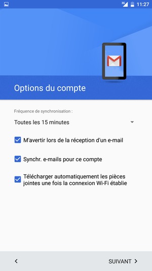 Sélectionnez SUIVANT