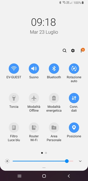 Disattiva Wi-Fi e Bluetooth