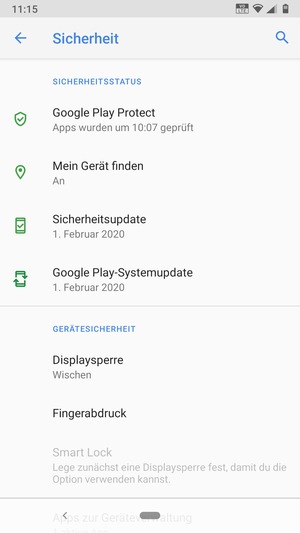 Um Ihre Bildschirmsperre zu aktivieren, wählen Sie  Displaysperre