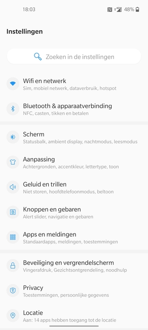 Selecteer Scherm