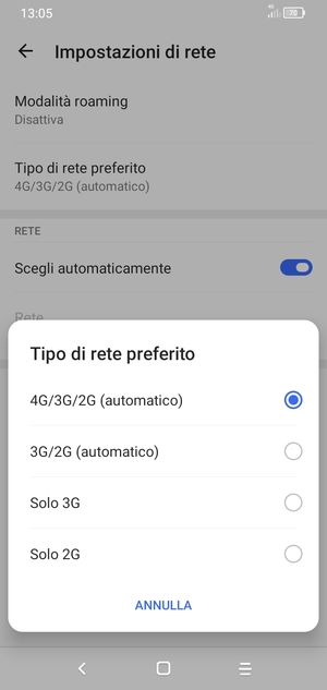 Seleziona la tua opzione preferita