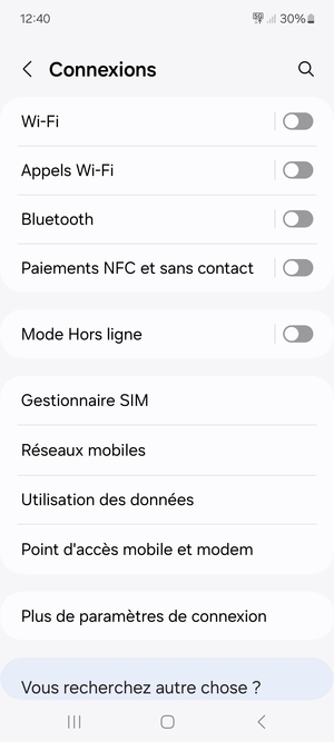 Sélectionnez Wi-Fi