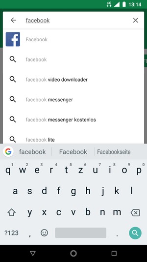 Geben Sie den Namen der App ein und wählen Sie Suchen