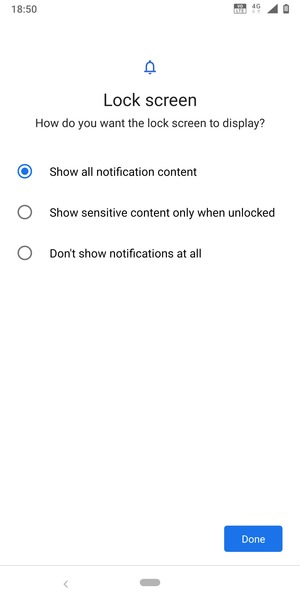 Select your preferred option and select Done