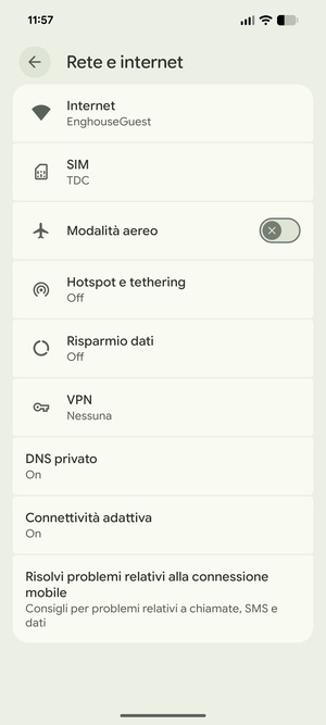 Seleziona SIM