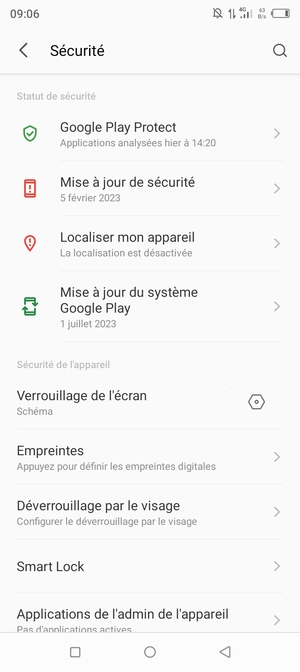 Votre téléphone est maintenant sécurisé par un écran de verrouillage