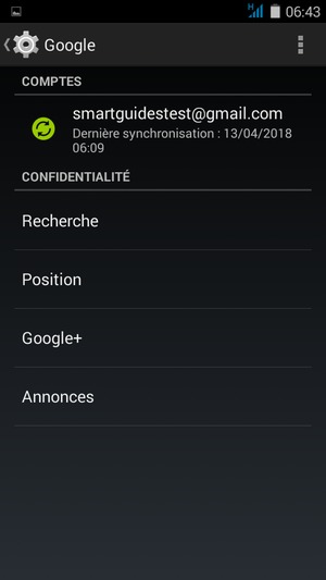 Sélectionnez votre compte