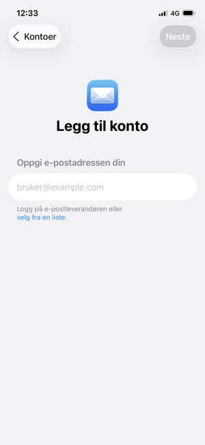 Velg velg fra en liste