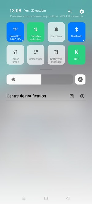 Déroulez à nouveau le menu du haut