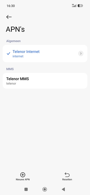 Uw telefoon is nu geïnstalleerd voor mms