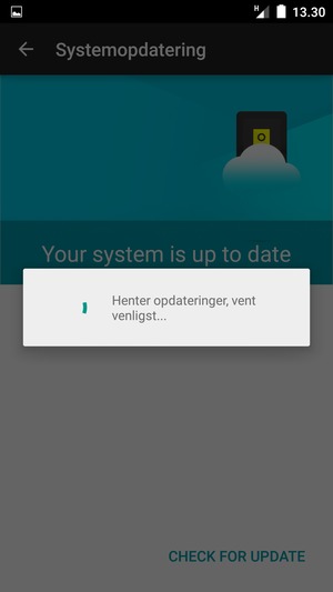 Afvent at søgningen er afsluttet
