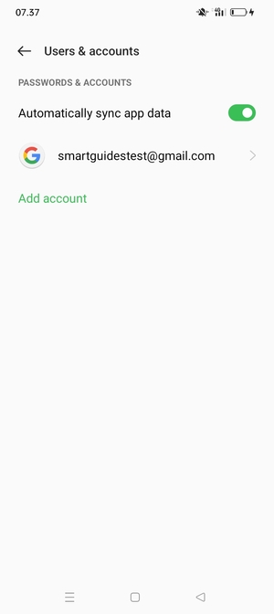 Select your Google account