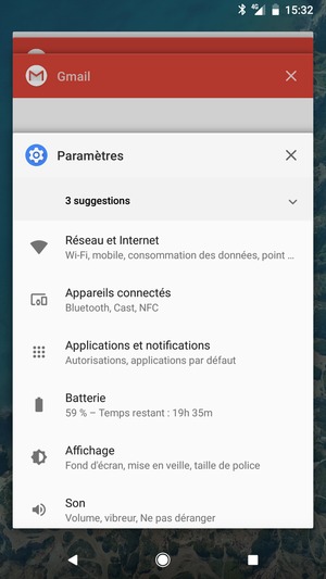 Faites glisser les applis vers la droite pour les fermer