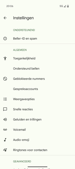 Selecteer Voicemail