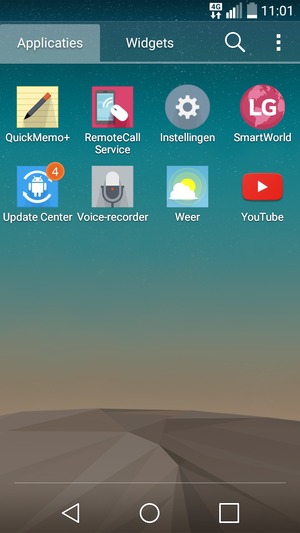 Scroll naar en selecteer Instellingen