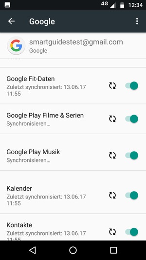 Ihre Kontakte von Google werden nun auf Ihr Handy synchronisiert
