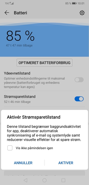 Vælg AKTIVER