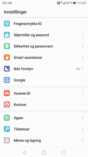 Bla til og velg Kontoer