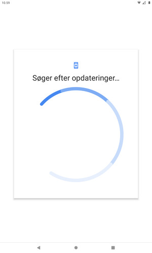 Afvent at søgningen er afsluttet