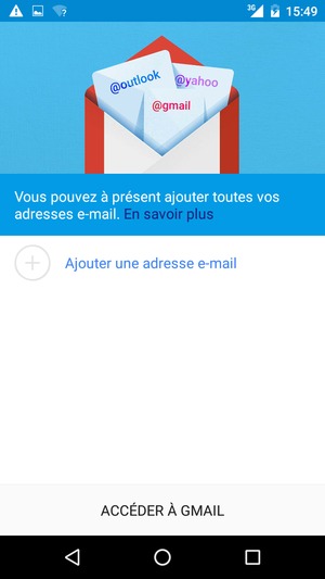 Sélectionnez Ajouter une adresse e-mail