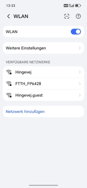 Wählen Sie das Wireless-Netzwerk, zu dem Sie eine Verbindung herstellen möchten