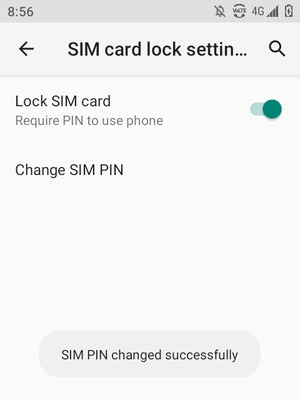 Your SIM PIN has been changed