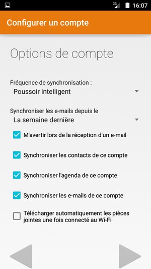 Sélectionnez SUIVANT