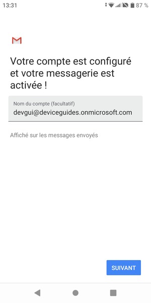 Donnez un nom à votre compte et sélectionnez SUIVANT