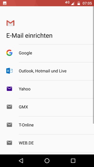 Wählen Sie Outlook, Hotmail und Live
