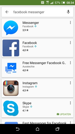 Selecteer de app