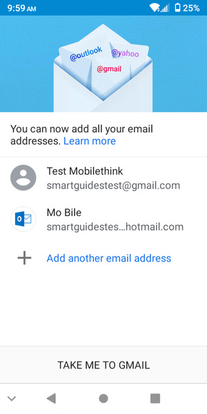 Select TAKE ME TO GMAIL