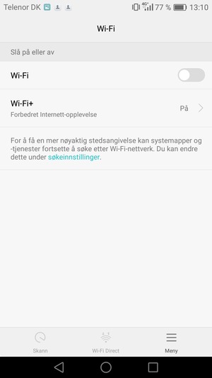 Slå på Wi-Fi