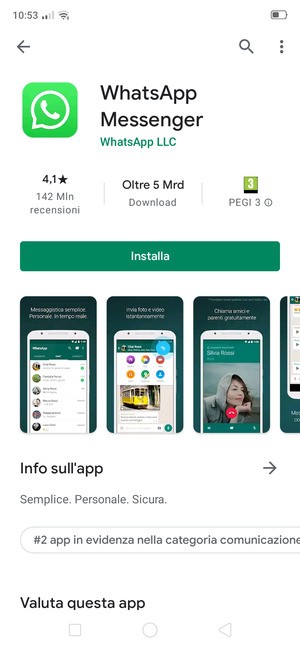 Seleziona Installa