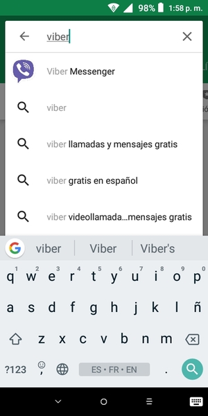 Introduzca el nombre de la aplicación y seleccione Buscar