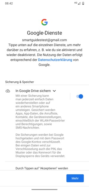 Wählen Sie Mehr