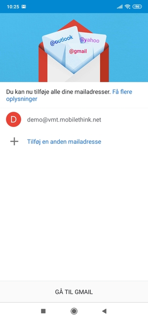 Vælg GÅ TIL GMAIL
