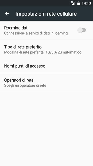Seleziona  Nomi punti di accesso