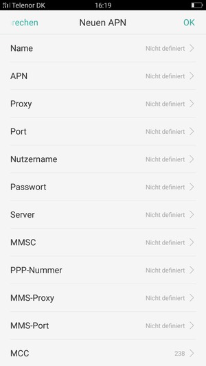 Geben Sie MMS-Informationen ein