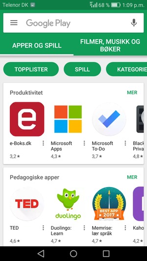 Velg søkefelt